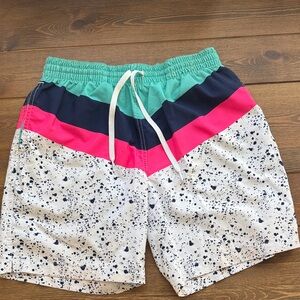 Chubbies Teal, Pink, and Navy Swim Trunks